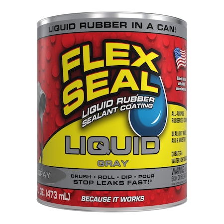 Flex Seal Leak Sealer, 16 oz, Rubber Base, Gray LFSGRYR16