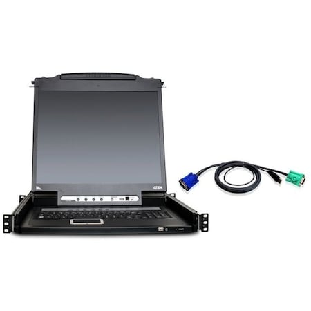 Aten CL5708MUKIT 17" Rackmount LCD with KVM Switch-TAA Compliant - 8 Computer(s) - 17" CL5708MUKIT