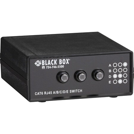 Black Box BLACK BOX Manual Desktop Switch - 4 - To - 1 CAT6 10 - Gbe Manual Switch (abcd) - 5 X Serial Port SW1032A