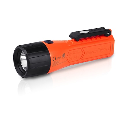 Fenix Lighting Fenix: Intrinsically Safe Handheld Flashlight, LED, AA Battery, 200lm, Orange/Black WF11E