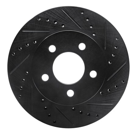 Dynamic Friction Co DFC Brake Rotor - Drilled and Slotted - Black 633-42027R