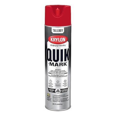 Krylon Industrial Inverted Marking Paint, 22 oz., Red, Solvent -Based T03611007