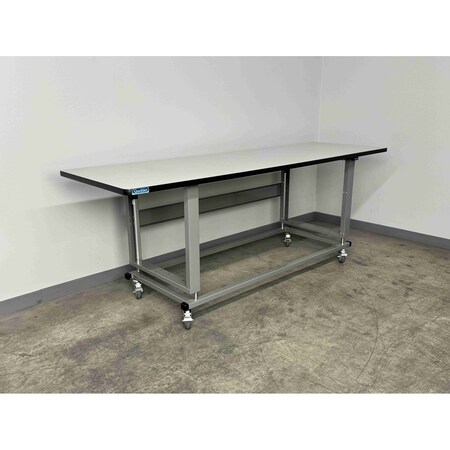 Stackbin Workbench, Mobile, Electric, Lift, Adj. P9630-T-2500-E-GN