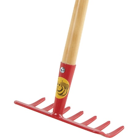 Buddy B Kids Steel Level Garden Rake, 7-Tine C01