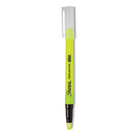 Sharpie Clearview Pen-Style Highlighter, Fluorescent Yellow Ink, Chisel Tip, Yellow/Black/Clear Barrel, 3PK 1950745/2128217