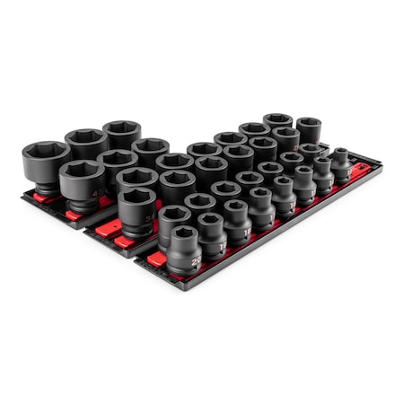 Tekton 3/4 in Drive Impact Socket Set, Metric, 34 pcs SID93118
