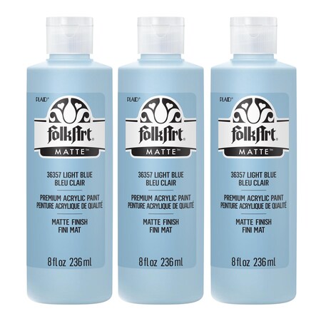 Folkart Acrylic Paint, Matte, Acrylic Base, Light Blue 36357