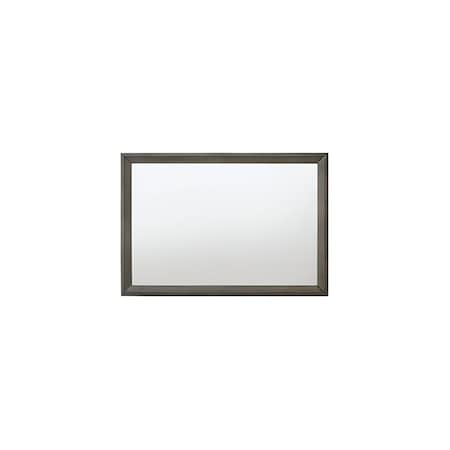Homeroots 32" Gray Wood Framed Mounted Dresser Mirror 486457