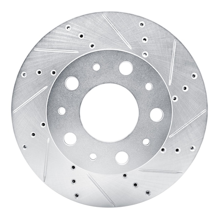 Dynamic Friction Co DFC Brake Rotor - Drilled and Slotted - Silver 631-40114R