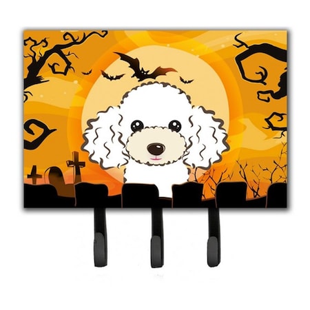 Carolines Treasures Halloween White Poodle Leash and Key Holder BB1815TH68