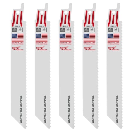 Milwaukee Tool 6" 14 TPI SAWZALL Blades (50 Pk) 48-01-6182