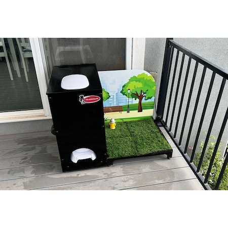 K9 Kennel Store 2ft X 2ft Quick N Clean Potty Station W/Steel Potty Attendant and Pee Guard 2X2PS-PA-PG