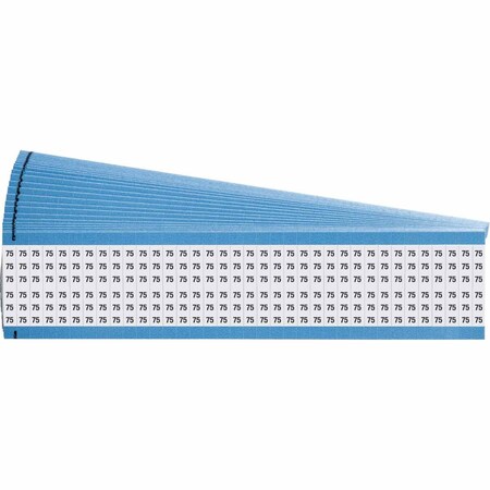 Brady Numerical Legend Vinyl Cloth Wire Marking Cards, 1.5 in H x 0.25 in W, 25PK 112284