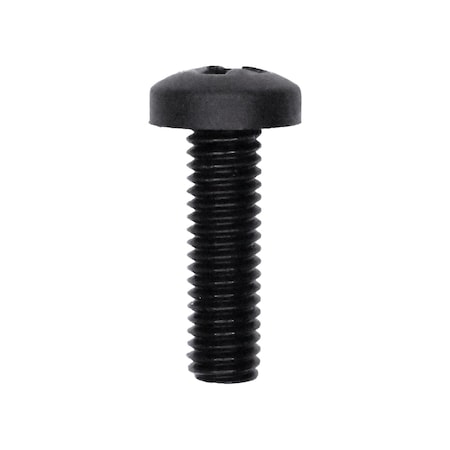 Auveco Black Nylon License Plate Screw M6-1.0 x 20mm, 100PK 21607