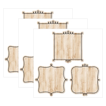 Creative Teaching Press Core Decor, Loop-de-Loop on Wood, 6'', Designer Cut-Outs, 36-Piece Set, 3PK 10928
