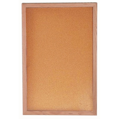 Aarco Souvenir and Memorabilia Display Case Natural Oak 36"x24" OBC3624S