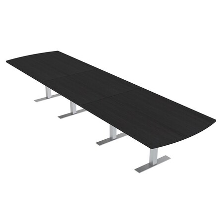 Skutchi Designs 16 Person Conference Table With Power Unit | 16' Arc Rectangle Table | Harmony Series HAR-AREC-48X192-T-U999ST19-NA