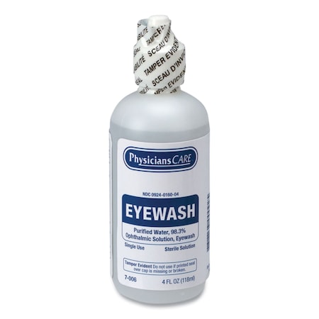Physicianscare First Aid Disposable Eye Wash, 4oz 7-006