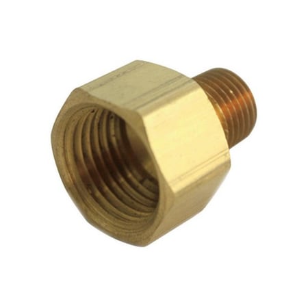 Jmf 0.25 in. FPT x 0.25 in. FPT Pipe Reducer Coupling in Yellow Brass - pack of 5, 5PK 4505244