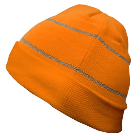 Reflective Apparel Winter Beanie with Reflective Stripes 808RT-OR-OS