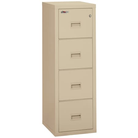 Fireking 12-3/16" W 4 Drawer Fire-Resistant Vertical File Cabinet, Parchment 4R1822-CPA