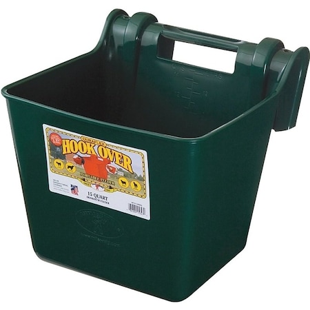 Little Giant Hook Over Feeder, 15 qt Volume, Polyethylene, Green HF15GREEN