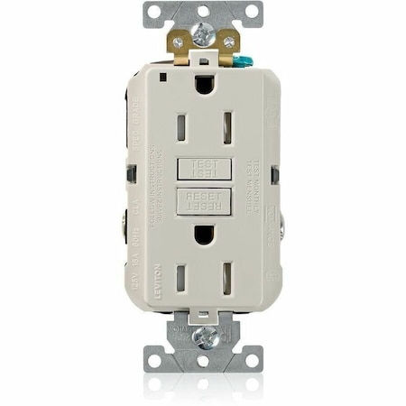 Leviton SmartlockPro GFCI 15A TR Ind Gr Lt Al G5262-TT
