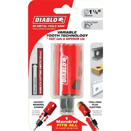 Diablo 1-1/2'' Bi-Metal Hole Saw DHS1500