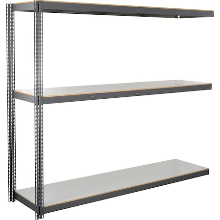 Global Industrial 3 Shelf, Standard Duty Boltless Shelving Add On, 96"Wx48"Dx84"H, Laminate Deck B3152806