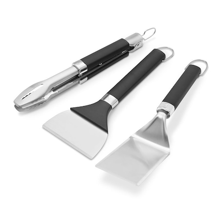 Weber Portable Griddle Tool Set, Stainless Steel, Plastic Handle 3400074