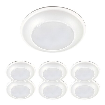 Cooper Lighting Halo HLS Surface Light, 132 mA, 120 V, 16 W, LED Lamp, 900 Lumens, 5000 K Color Temp HLS6099501EWH-6BP