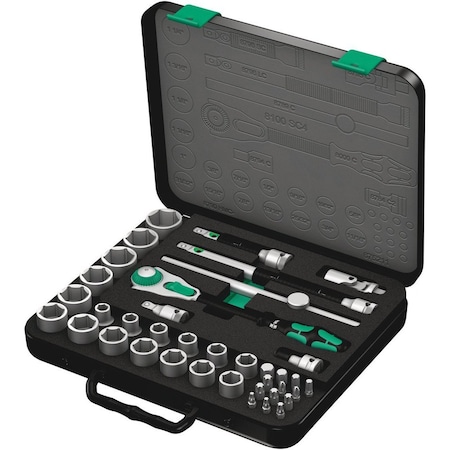 Wera 8100 SC 4 Zyklop Speed Ratchet Set, 1/2 in drive, imperial, 38 pieces 5003647001