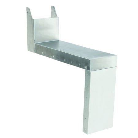 Advance Tabco Prestige Shelf, tubing chase, 6 in.W x 24 in.D, adjacent to 24 in. unit, stainless steel PRA-24-TC
