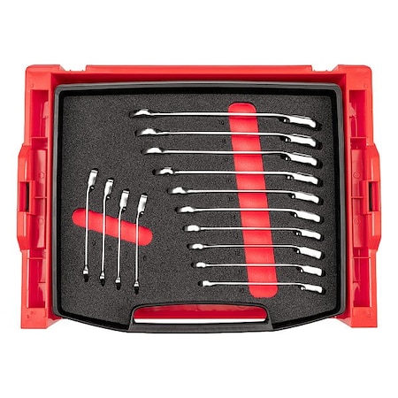 Tekton Combination Wrench Set, Steel, 14 Tools OLB94204