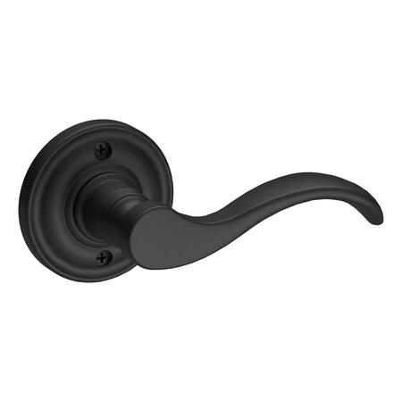 Baldwin Half Dummy Right Hand Curve Lever and Traditional Round Rose Satin Black Finish HDCURRTRR190