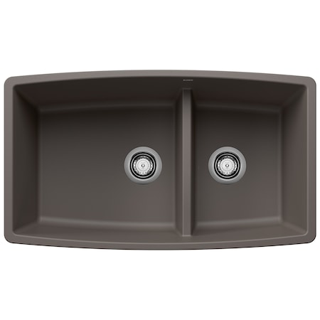 Blanco Performa Medium 1-3/4 Low Divide, Volcano Gray 443125