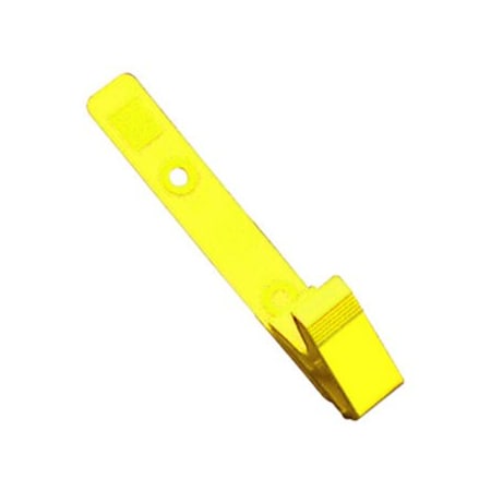 Brady STRAP CLIP, YELLOW, 3 1/8in 79MM, PLASTIC KNURLED THUMB-GRIP W/DELRIN STRAP 2115-2009