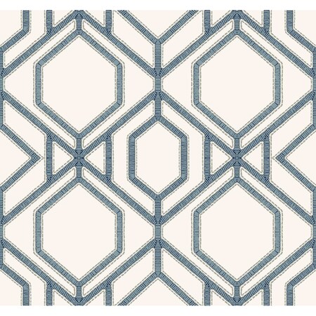 York Wallcoverings Sawgrass Trellis White and Blue Wallpaper TC2634