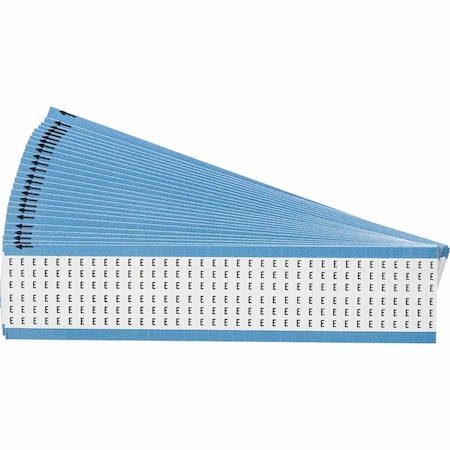 Brady Alphabetical Vinyl Cloth Upper Case Wire Marking Cards, Pack of 25 Cards, 25PK WM-E-PK