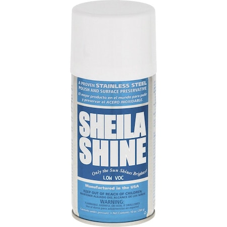 Sheila Shine Low Voc Stainless Steel Cleaner & Polish, 10 oz Can, PK12 SSCA10