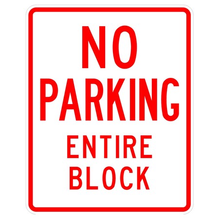 Sign Solutions Usa Parking Sign, 24 in W, Aluminum Sign, White DCS06HWT2430CUS00172