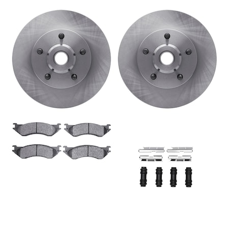 Dynamic Friction Co DFC Brake Rotor- Heavy Duty Brake Pad includes Hardware 6412-40034