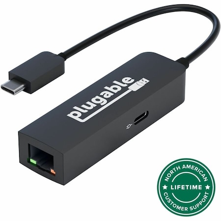 Plugable Technologies PLUGABLE USB-C 2.5GBPS ETHERNET ADAPTER WITH 100W POWER DELIVERY PASS-THROUGH CH USBC-E2500PD
