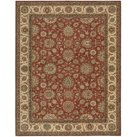Nourison 67244 Living Treasures Area Rug Collection Rust 5 ft 6 in. x 8 ft 3 in. Rectangle 99446672445