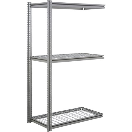 Global Industrial 3 Shelf, Heavy Duty Boltless Shelving Z Beam Add On, 60Wx48Dx96H, Wire Deck B3153779