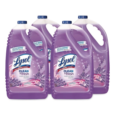 Lysol Cleaner and Disinfectant, Bottle, 144 oz, Lavender and Orchid Essence, 4 PK 88786