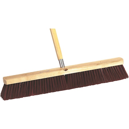 Marshalltown 24 in Rough Surface Floor Broom, Includes 60 in Threaded Handle 6419