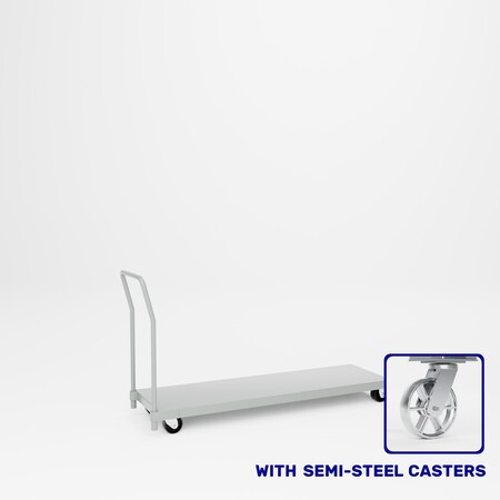 Pucel Dolly Platform Truck, 18 in W x 60 in L x 36 in H, Putty 18-PTD-60S