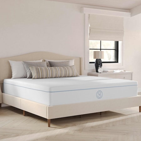 Martha Stewart SleepComplete 12 Inch King Medium Dual-Action Cooling Gel and Green Tea Memory Foam Mattress CL-MODD-12K-MS