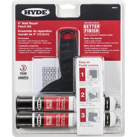 Hyde Better Finish Wall Repair Patch Kit, 6-Piece 9915
